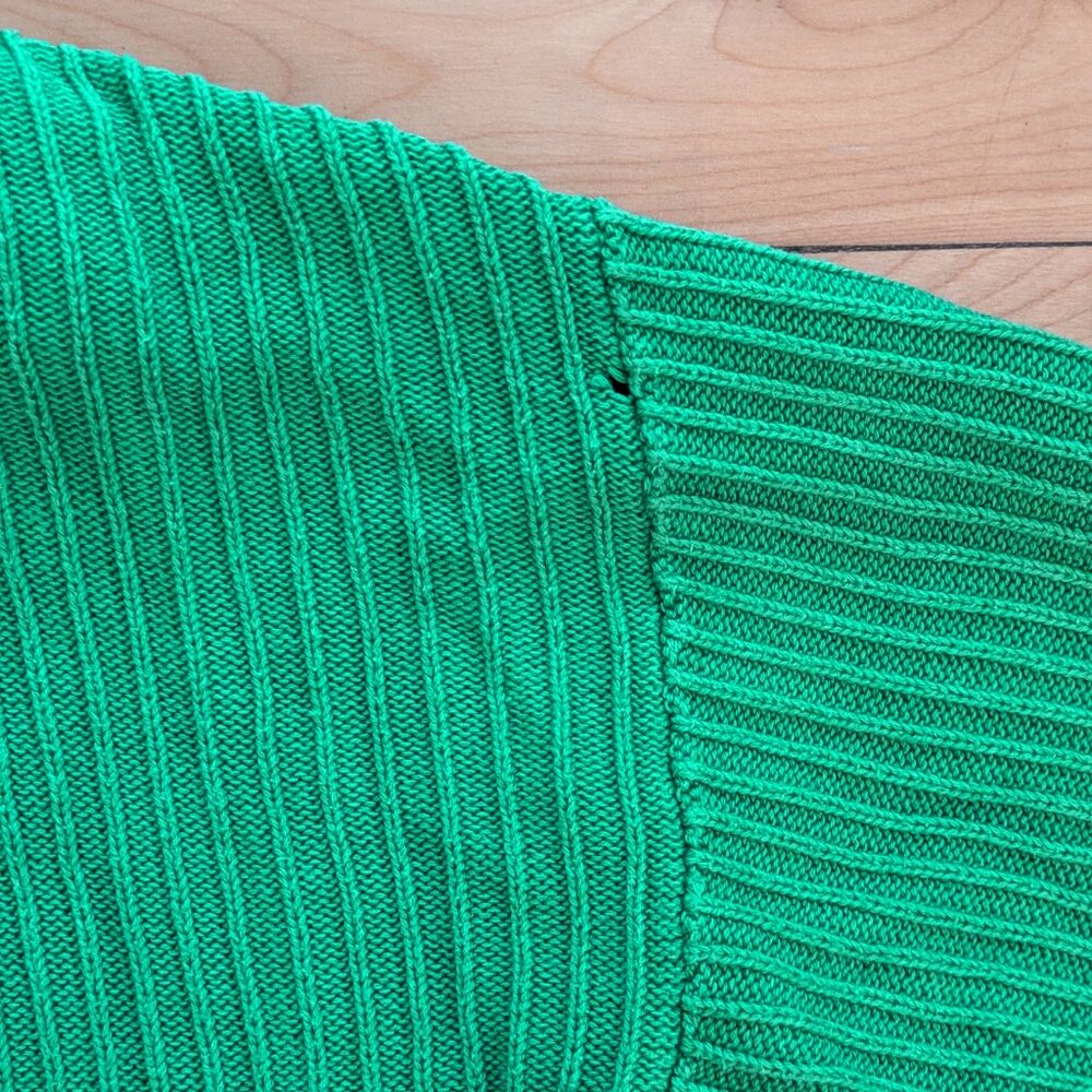 Frank & Oak Ribbed Crewneck Sweater in Bright Green - Picture 6 of 7